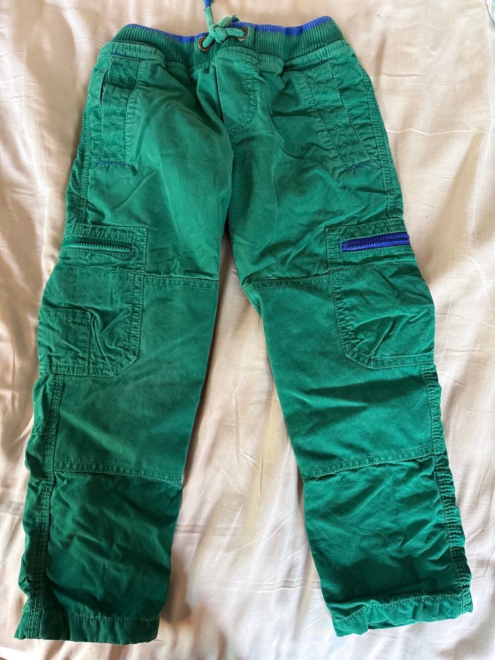 Mini Boden green lined pants size 5